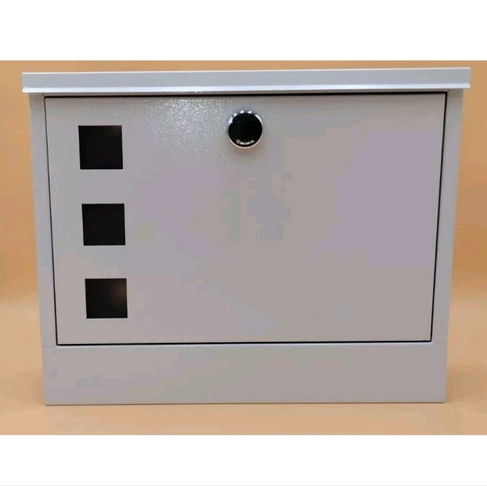 Locking Wall Mounted Mailbox- White Incl. 4 keys, Hardware & Address Numbers